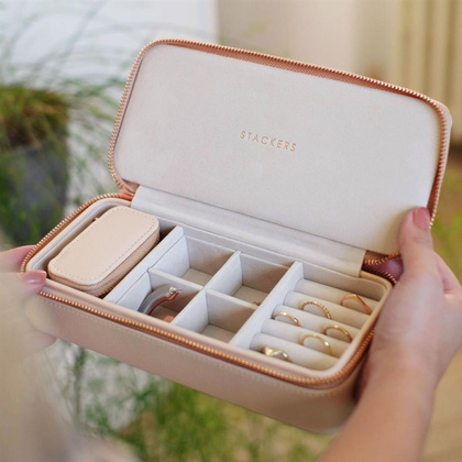 Pudełko podróżne na biżuterię Travel Large Stackers blush pink
