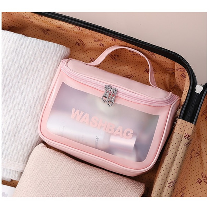 Kosmetyczka rozkładana WASHBAG kuferek różowy KS46R