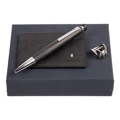 Zestaw upominkowy Festina długopis, etui na karty i spinki do mankietów - FJM221C + FLC101A + FSC1414A