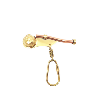 Brelok gwizdek bosmański mosiężny - KRT28B