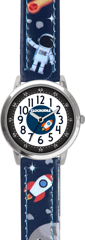 CLOCKODILE Świecący granatowy zegarek chłopięcy KOSMOS