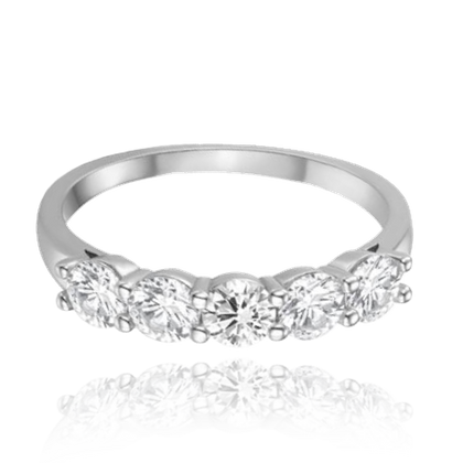 MINET Pierścien srebrny z białymi cyrkoniami wielkość 21