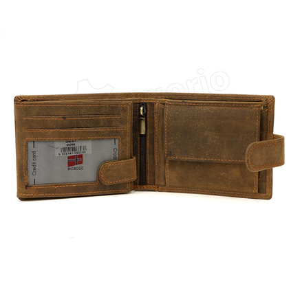 Portfel męski skórzany L895-009 Brązowy
