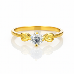 Pierścionek pozłacany stal chirurgiczna platerowana złotem PST954, Rozmiar pierścionków: US6 EU11