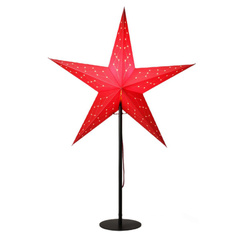 LAMPKA DEKORACYJNA GWIAZDA ADWENTOWA STOJĄCA LED 45CM CZERWONA