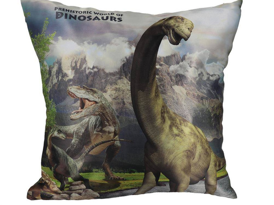 Poduszka z wypełnieniem/suwak - Prehistoric  World of Dinosaurs (CARMANI)
