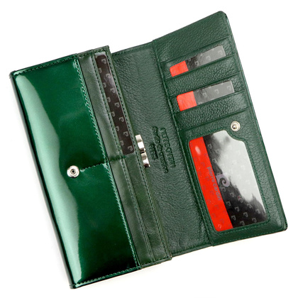 Portfel damski skórzany PIERRE CARDIN 07 SHINY 100 Czarny