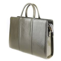 512 Damski skórzany kuferek mały - szary KEMER