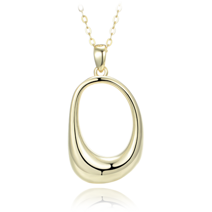 MINET Nowoczesny pozłacany srebrny naszyjnik