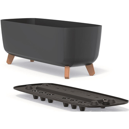 Doniczka  GRACIA CASE 58x24cm ANTRACYT