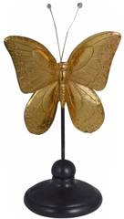 Motyl złoty na czarnej podstawie mały