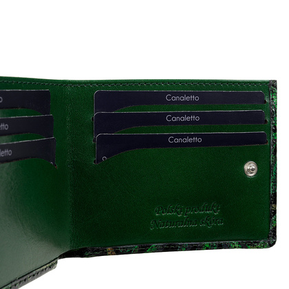 Zielony portfel damski BajuBaj – ochrona RFID, naturalna skóra i wyjątkowy styl PD1167s161270 RFID