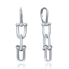 MINET Nowoczesne srebrne kolczyki