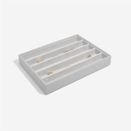 Szkatułka na biżuterię Stackers pięciokomorowa classic kamienna szarość