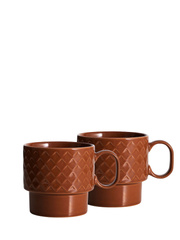 Kubek do herbaty COFFEE & MORE 2-szt, terracotta