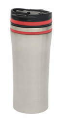 Kubek termiczny LIBERICA, czerwony, srebrny