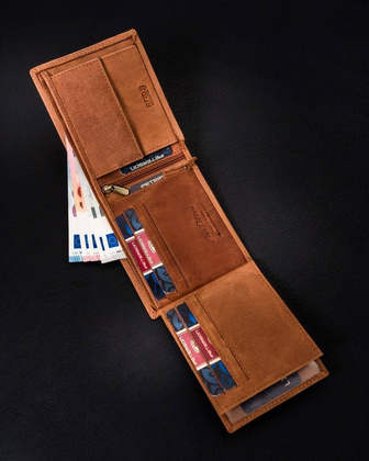 Skórzany portfel męski na dowód rejestracyjny