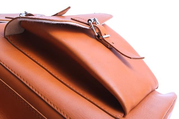 Ogromny plecak skórzany KEMER VOOC Vintage P40 Brązowy