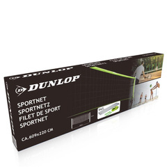 ZESTAW SŁUPKI SIATKA DO SIATKÓWKI BADMINTONA DUNLOP 609x220CM