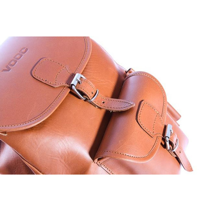 Modny plecak skórzany KEMER VOOC Vintage P1 naturalny