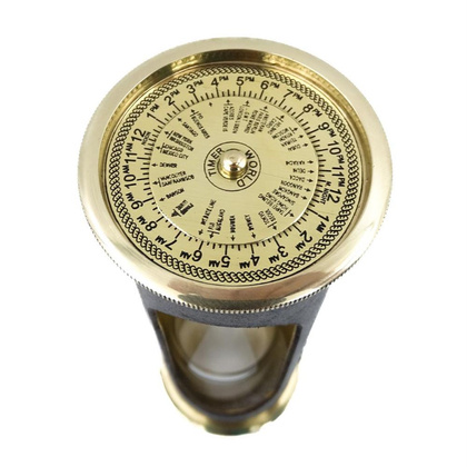 Klepsydra 5 min. Z zegarem światowym i kalendarzem wieczystym w etui skórzanym STPL133/6