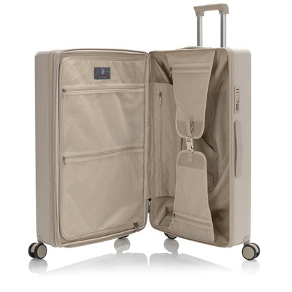 Heys Earth Tones duża szaro beżowa walizka na kółkach 76 cm