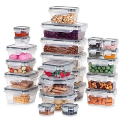 Pojemniki na żywność z pokrywką i uszczelką 24 szt.