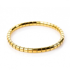 Bransoletka na rękę stal chirurgiczna pozłacana Obręcz 14k złotem BST1565