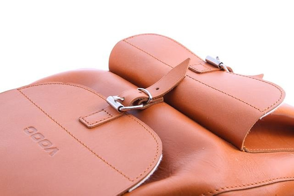 Ogromny plecak skórzany KEMER VOOC Vintage P40 Brązowy