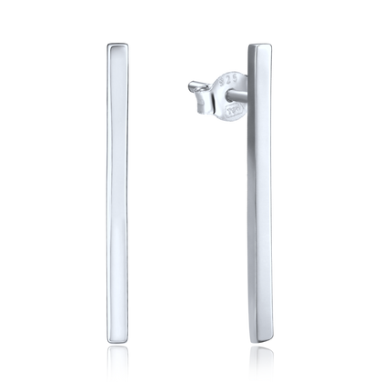 MINET Eleganckie srebrne kolczyki sztyfty