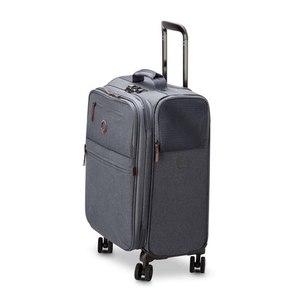Delsey Maubert 2.0 mała antracytowa miękka walizka kabinowa na kółkach 55 cm