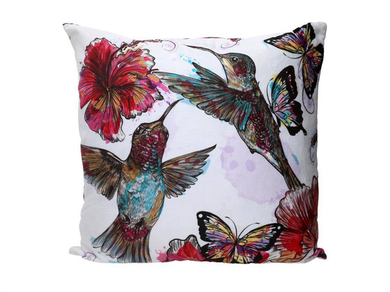 Poduszka z wypełnieniem/suwak - Wiosenne ptaszki (CARMANI)