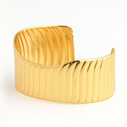 Bransoletka na rękę stal chirurgiczna pozłacana złotem BST1581