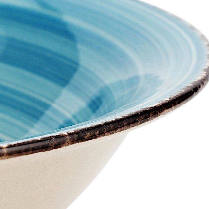 Talerz obiadowy głęboki ceramiczny FADED BLUE 700 ml