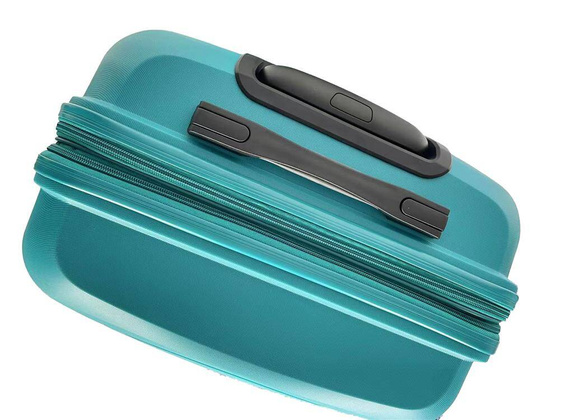 LYS Paris Salvador Średnia twarda niebieska walizka na kółkach 66 cm