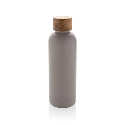 Butelka termiczna 500 ml Wood, stal nierdzewna z recyklingu