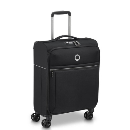 Delsey Brochant 2.0 mała czarna walizka kabinowa na kółkach 55 cm