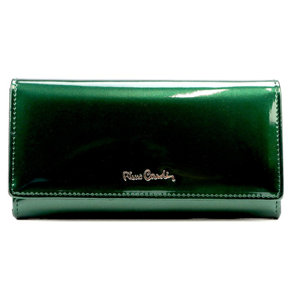 Portfel damski skórzany PIERRE CARDIN 07 SHINY 100 Zielony