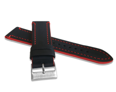 LAVVU Czerwony szyty pasek TAILOR z luksusowej skóry Top Grain - 22