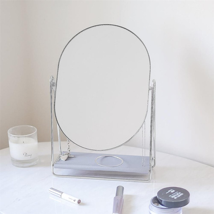 Lusterko Stackers lawendowo-srebrne z organizerem na biżuterię