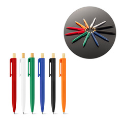 ZARA. Długopis z recyklingowanego ABS  z bambusową przycisk