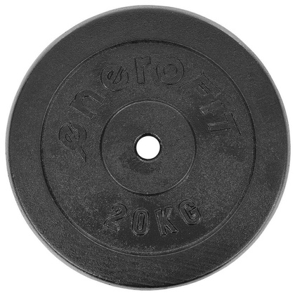 Obciążenie Żeliwne Czarne 20 Kg Sportop Fi28