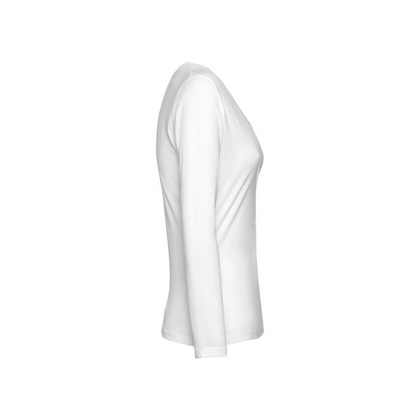 THC BUCHAREST WOMEN WH. T-shirt damski z długim rękawem taliowany