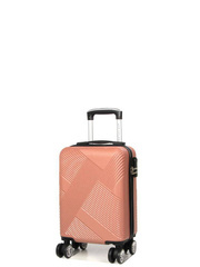 LYS Paris Cali Mała twarda różowa walizka kabinowa na kółkach 55 cm