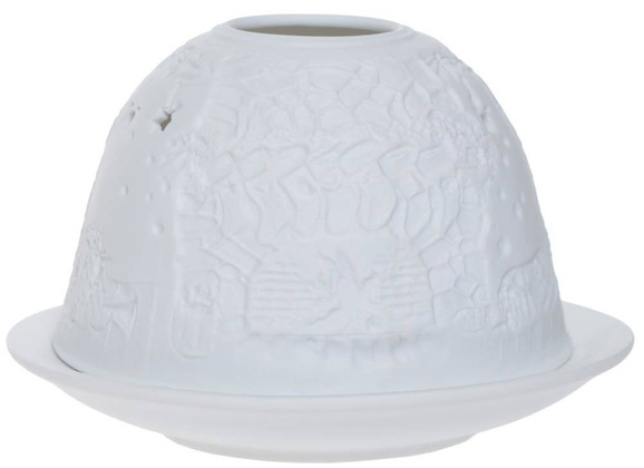 Lampion porcelanowy z kominkiem