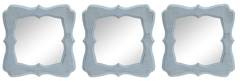 Lustro 3-częściowe zdobione ramy białe przecierane