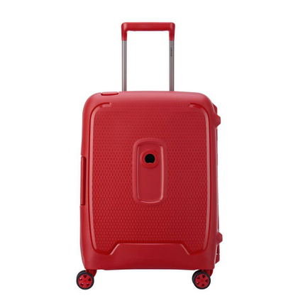Delsey Moncey Mała twarda czerwona walizka kabinowa na kółkach 55 cm
