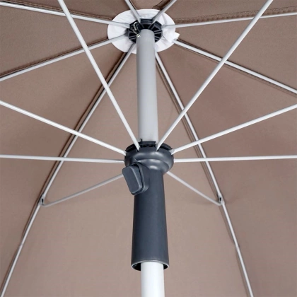 Parasol plażowy ogrodowy łamany regulowany brązowy 176 cm
