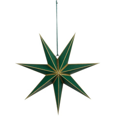 GWIAZDA DEKORACYJNA WISZĄCA PAPIEROWA FSC 14x45CM ZIELONA 7 RAMION MICA