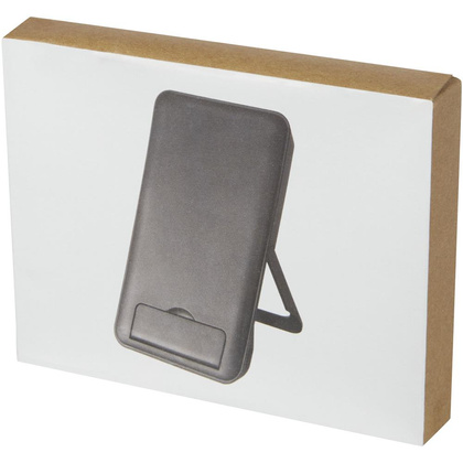 Bezprzewodowa ładowarka indukcyjna Loop o mocy 10W z tworzywa sztucznego pochodzącego z recyklingu ze stojakiem na telefon